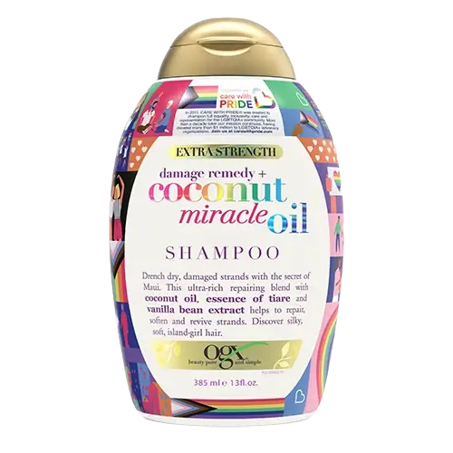 OGX Coconut Oil Shampoo Pride packaging